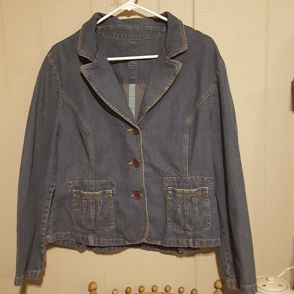 Sonoma Jackets & Blazers - Women's Sonoma Cotton Denim Jean Jacket Blazer XL
